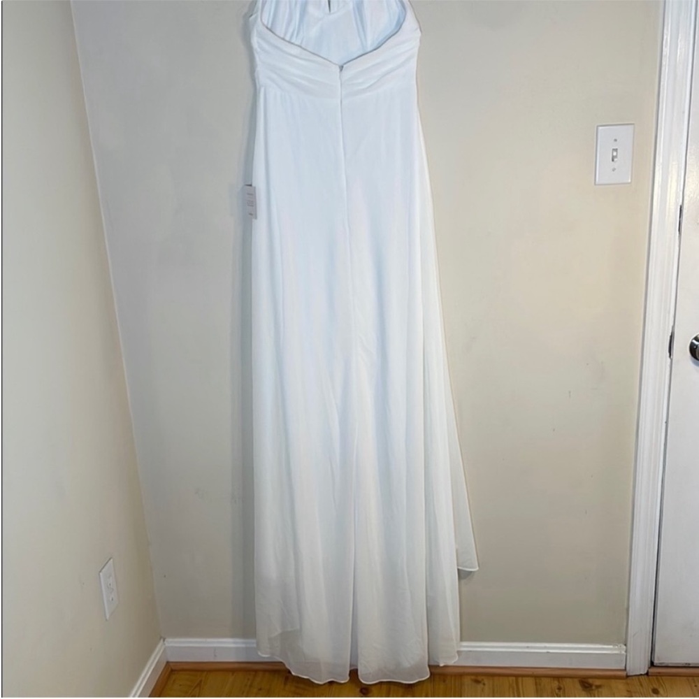 Lulu's Halter Neck Chiffon Wedding Gown. Medium. NWT. - Picture 14 of 14